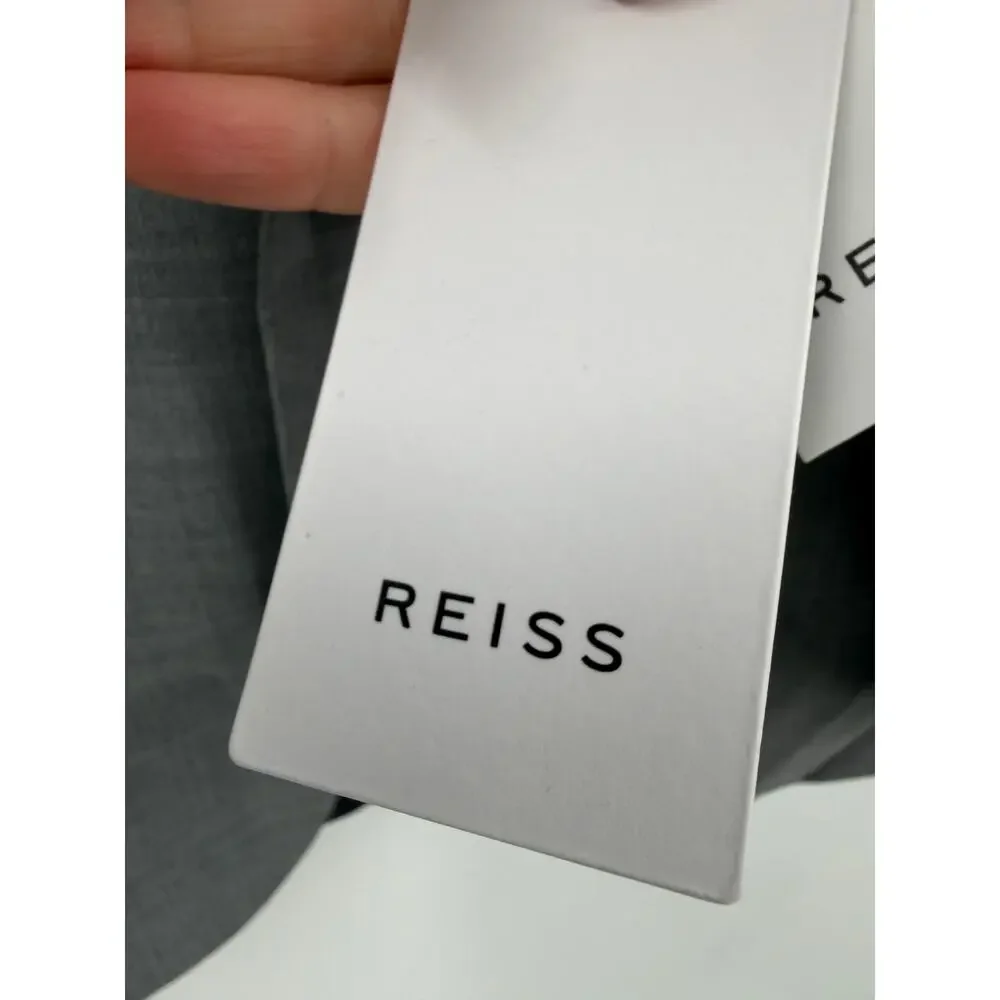REISS Blazer Size 36 NEW Gray Pray Slim Fit Single Breasted Wool $250 Jacket